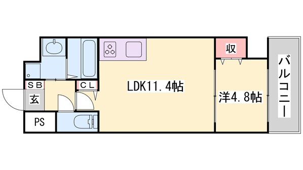 姫路駅 徒歩10分 7階の物件間取画像